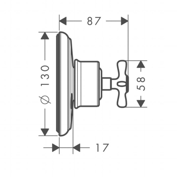 Переключатель потоков Axor Montreux 16830820 шлифованный никель