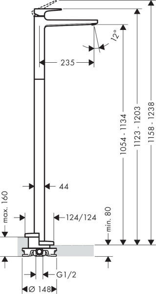 Смеситель для раковины hansgrohe Metropol 74530000