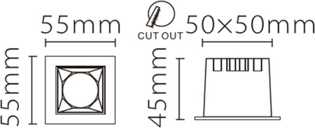 Встраиваемый светильник Fiberli XL003 12130301