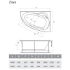 Акриловая ванна 150x95 см L Relisan Zoya GL000001462
