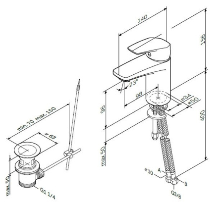 Смеситель для раковины AM.PM Gem F9092100