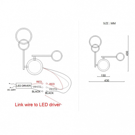 Накладной светильник Imperiumloft ZINGY C zingy01