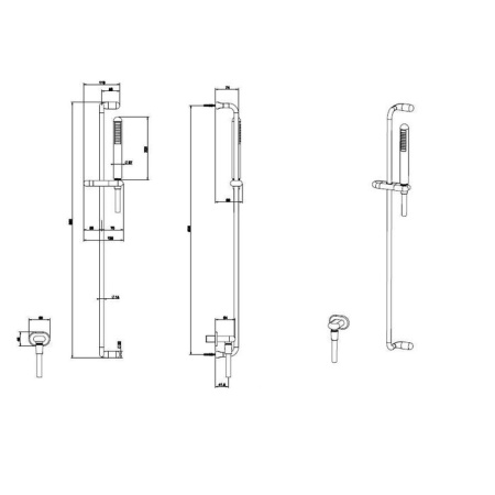 Душевая штанга Gessi Goccia 33642#299 черный
