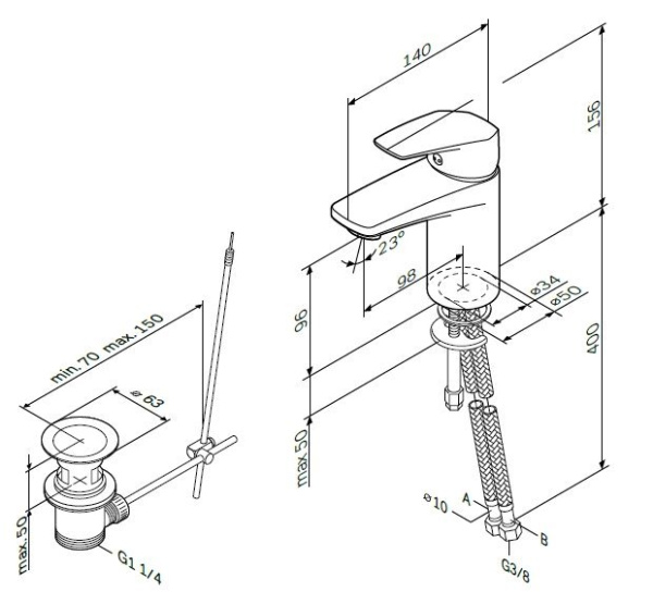 Смеситель для раковины AM.PM Gem F9092100
