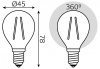 Лампа светодиодная Gauss Filament Elementary E14 12Вт 2700K 52112