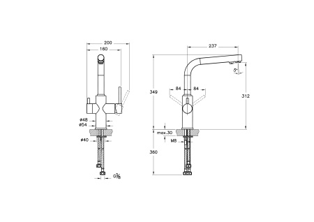 Смеситель для кухни Vitra Kitchen Sink Mixers A42144EXP хром