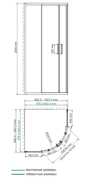 Душевой уголок WasserKRAFT Tauber 64S 100x100 64S23 никель