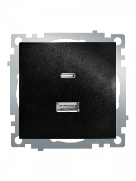 Розетка 2хUSB type A и C без рамки Stekker Катрин 50055