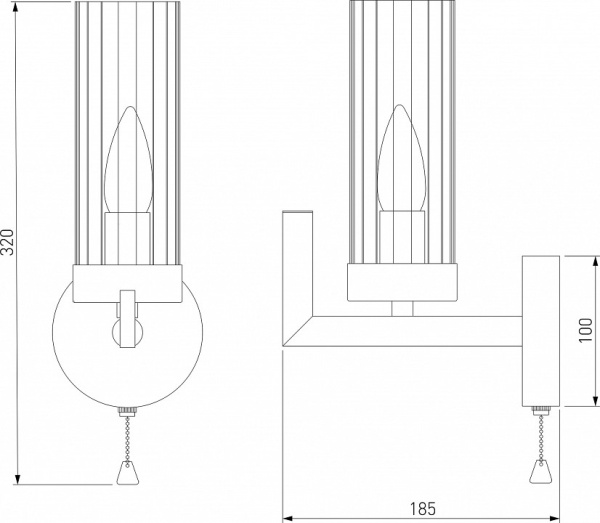 Бра Eurosvet Arganie 60133/1 серебро