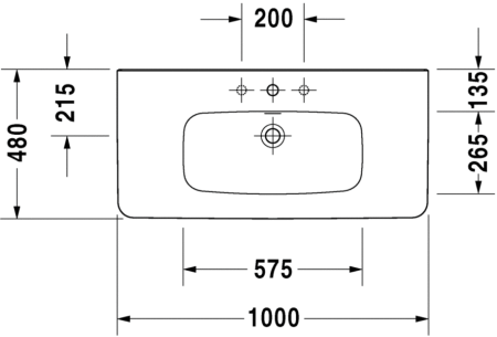 Раковина Duravit DuraStyle 23201000001-WG
