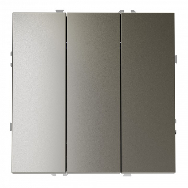 Выключатель трехклавишный без рамки Voltum S70 VLS030104