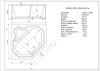 Акриловая ванна Aquatek Лира 148x148 см LIR150-0000006, белый