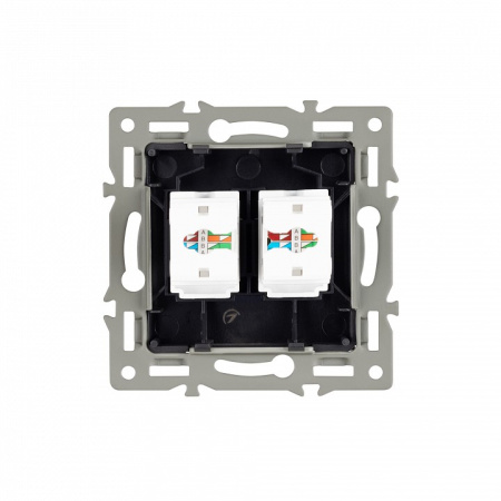 Розетка двойная RJ-12 и Ethernet RJ-45, без рамки Arlight SCT 045337