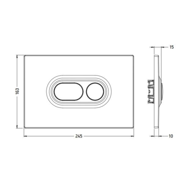 Клавиша смыва Artceram Atelier 702.000.17 черный матовый