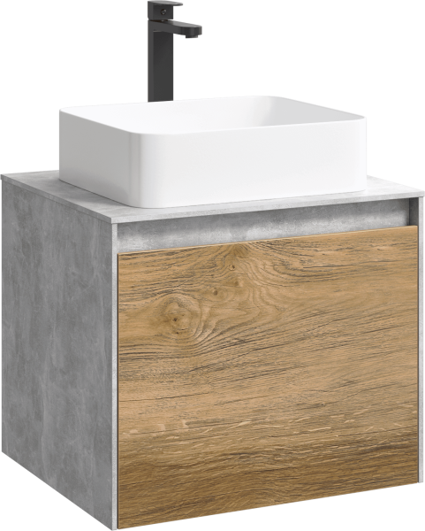 Тумба под раковину без фасада AQWELLA 5 Stars Mobi 60 MOB0106BS бетон светлый