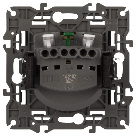 Розетка с заземлением и со шторкой, без рамки Эра Эра Elegance 14-2102-05