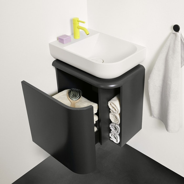 Тумба с раковиной Burgbad B.ME 50 SGUC050RF5988G0126C0037*1 правая антрацит матовый