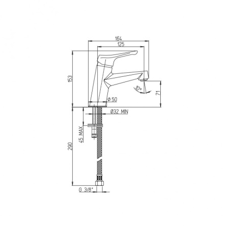 Смеситель для раковины Paini Bios 05CR205LMKM