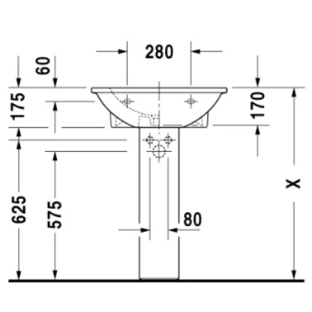Раковина 60x52 см Duravit Darling New 2621600000