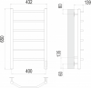 Полотенцесушитель электрический Terminus Виктория П6 400х650 4670078531186
