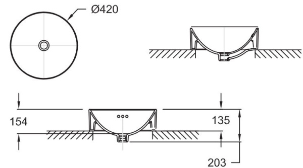 Раковина Jacob Delafon Vox E14800-0
