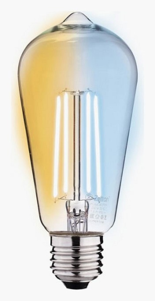 Лампа светодиодная с управлением через Wi-Fi Zetton Smart Wi-Fi Bulb E27 6Вт 2200-6500K ZTSHLBWCWE272RU