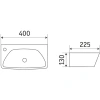 Раковина CeramaLux 78578R 40x22,5 см R, рукомойник, белый