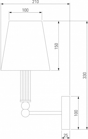 Бра Eurosvet Conso 60145/1 латунь