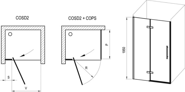 Душевая дверь Ravak COSD2-120 X0VVGCA00Z1