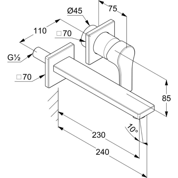 Смеситель для раковины Kludi Zenta SL 482450565