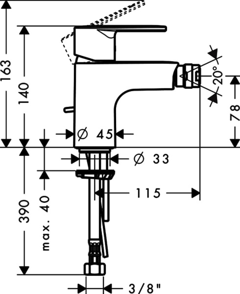 Смеситель для биде hansgrohe Talis E2 31622000