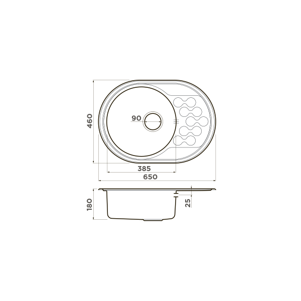 Кухонная мойка Omoikiri Kasumigaura 65-IN нержавеющая сталь/нержавеющая сталь 4993727