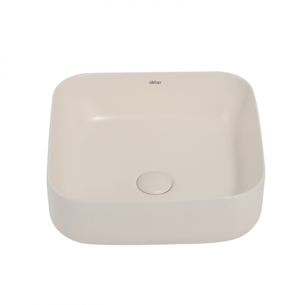Раковина накладная Abber Rechteck 38 AC2211MBE светло-бежевая матовая