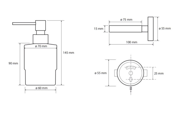 Дозатор Bemeta Sablo 160109102