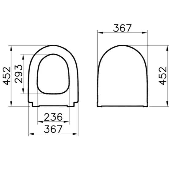 Крышка-сиденье VitrA Sento 120-483-009 микролифт, черный