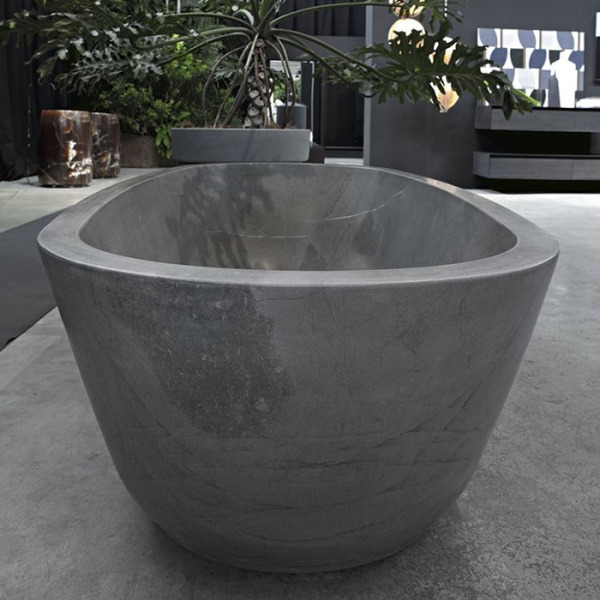 Ванна из искусственного камня Antonio Lupi Baia 185x90 BAIA Pietra Stone Grey/cr серый камень