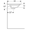 Раковина 80x48 см Geberit Renova Plan 122280000