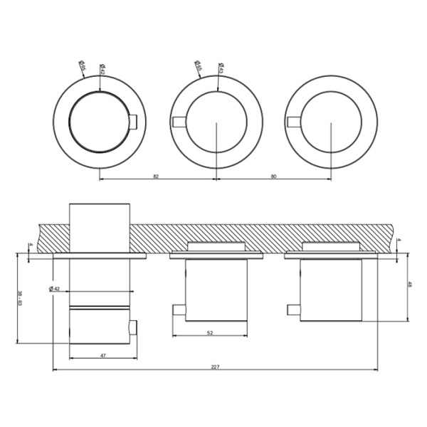 Смеситель для душа Gessi 316 54334#299 черный