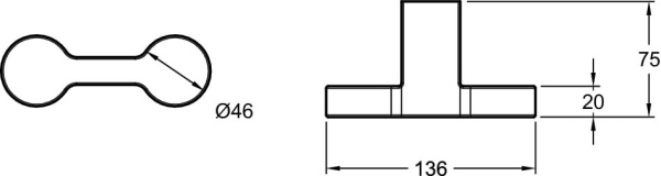 Крючок Jacob Delafon Singulier 15218D-CP двойной