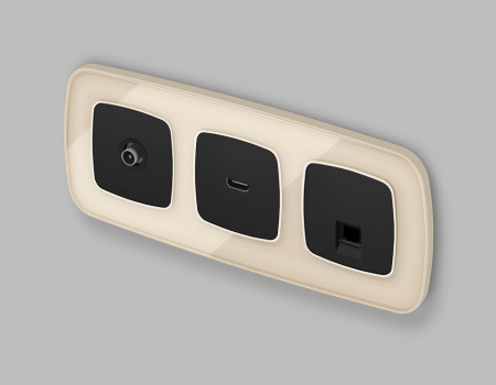 Накладка для ТВ-розетки Ambrella Volt Quant OP8130