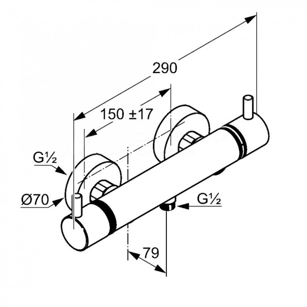 Термостатический смеситель для душа Kludi Bozz 352033938 черный матовый