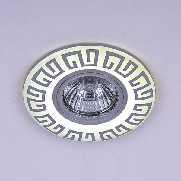 Встраиваемый светильник Reluce  09504-9.0-001MN MR16+LED3W WH/CR