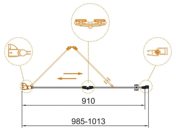 Душевая дверь Cezares Eco ECO-O-BS-12-100-C-Cr