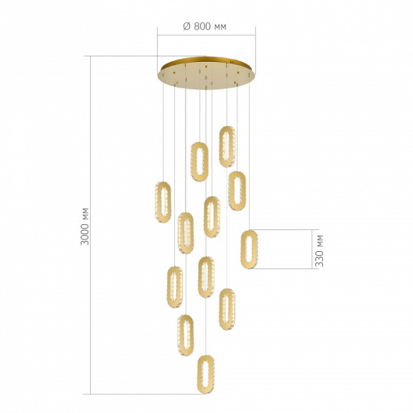 Подвесная люстра ST-Luce Allungo SL6506.203.12
