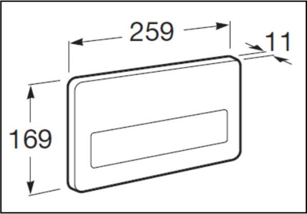 Клавиша смыва для инсталляции Roca PL-3 890097004 нержавеющая сталь