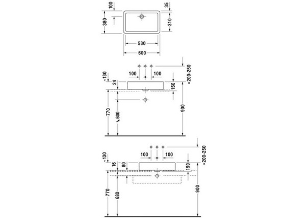 Раковина Duravit Vero 0455600000