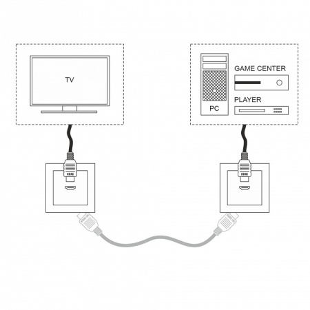 Розетка HDMI без рамки Werkel  W1186006
