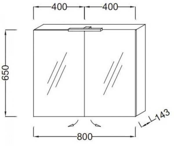 Зеркальный шкаф 80x65 см Jacob Delafon EB796RU-E16 ореховое дерево с подсветкой