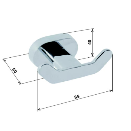 Крючок Bemeta Oval 118406031