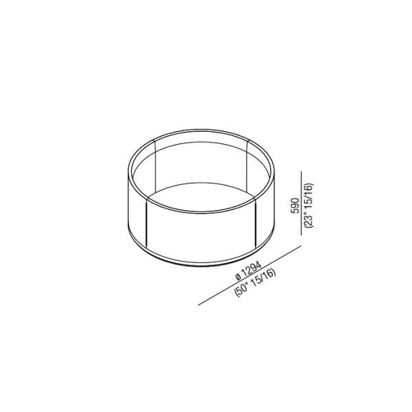 Ванна из искусственного камня Agape In-Out 195х129 AVAS1041NM